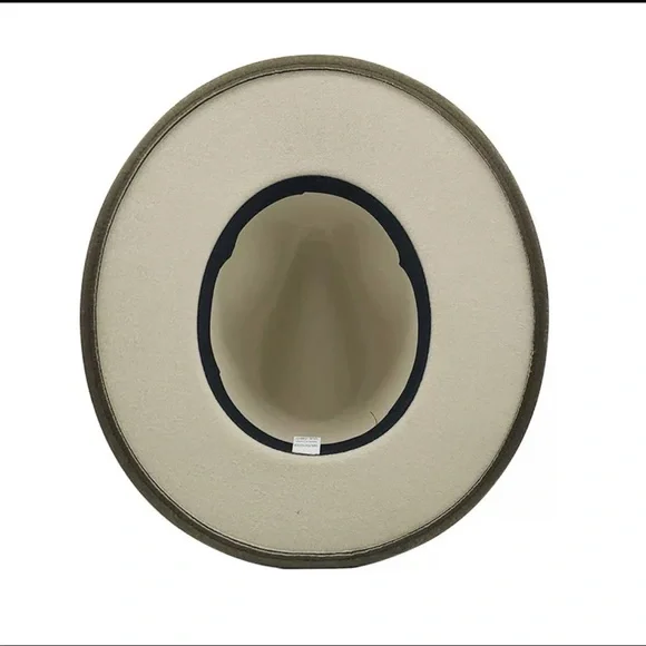 (Last 1) Wide brim fedora hat w/ belt in Carmel - Picture 2 of 4